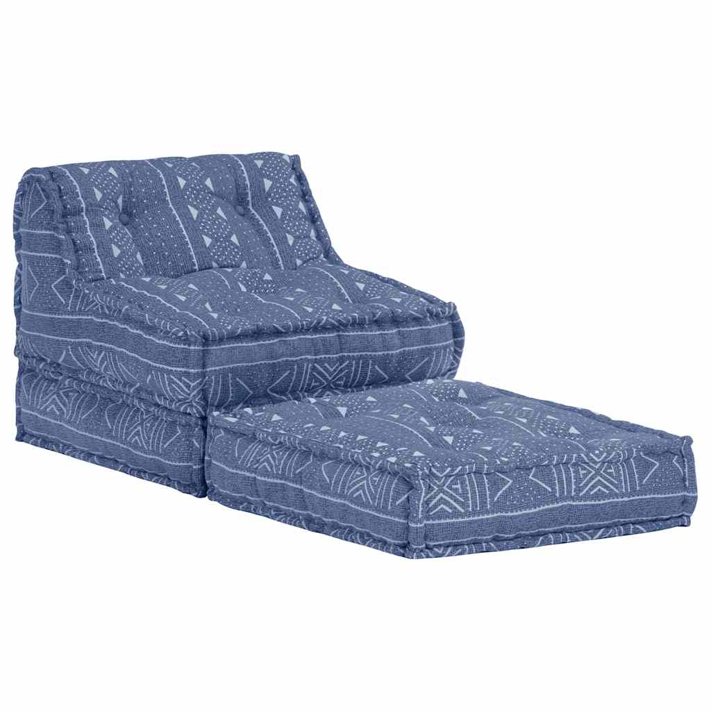 vidaXL Fotoliu puf modular, indigo, material textil