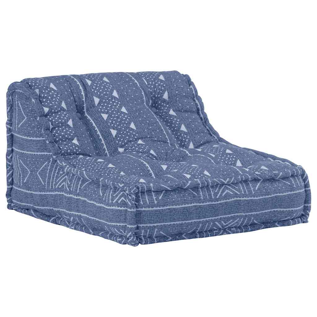 vidaXL Fotoliu puf modular, indigo, material textil