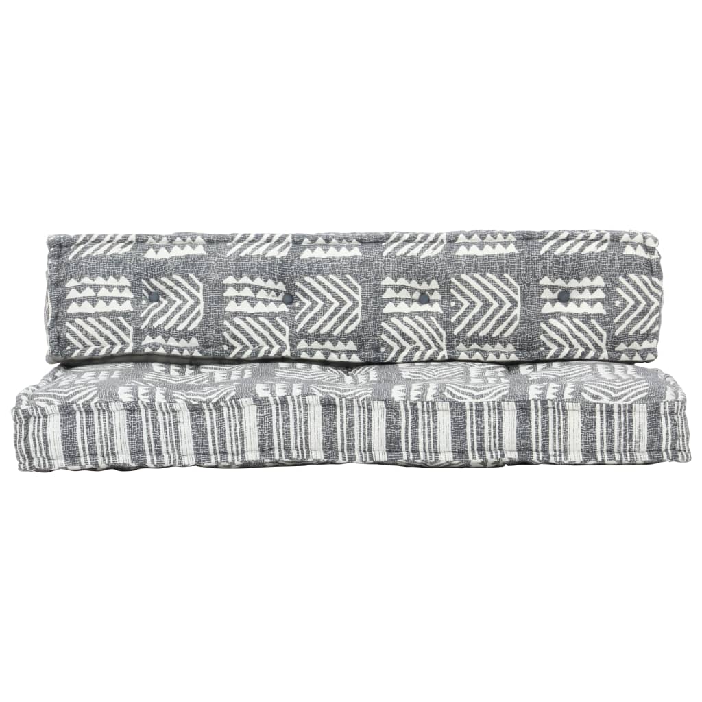 vidaXL Pernă pentru canapea din paleți, gri, textil, petice vidaXL Pernă pentru canapea din paleți, gri, textil, petice