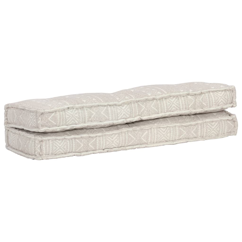 vidaXL Pernă pentru canapea din paleți, maro deschis, textil, petice vidaXL Pernă pentru canapea din paleți, maro deschis, textil, petice