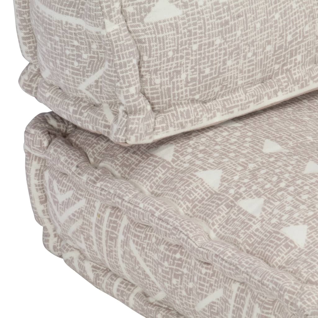 vidaXL Pernă pentru canapea din paleți, maro deschis, textil, petice vidaXL Pernă pentru canapea din paleți, maro deschis, textil, petice
