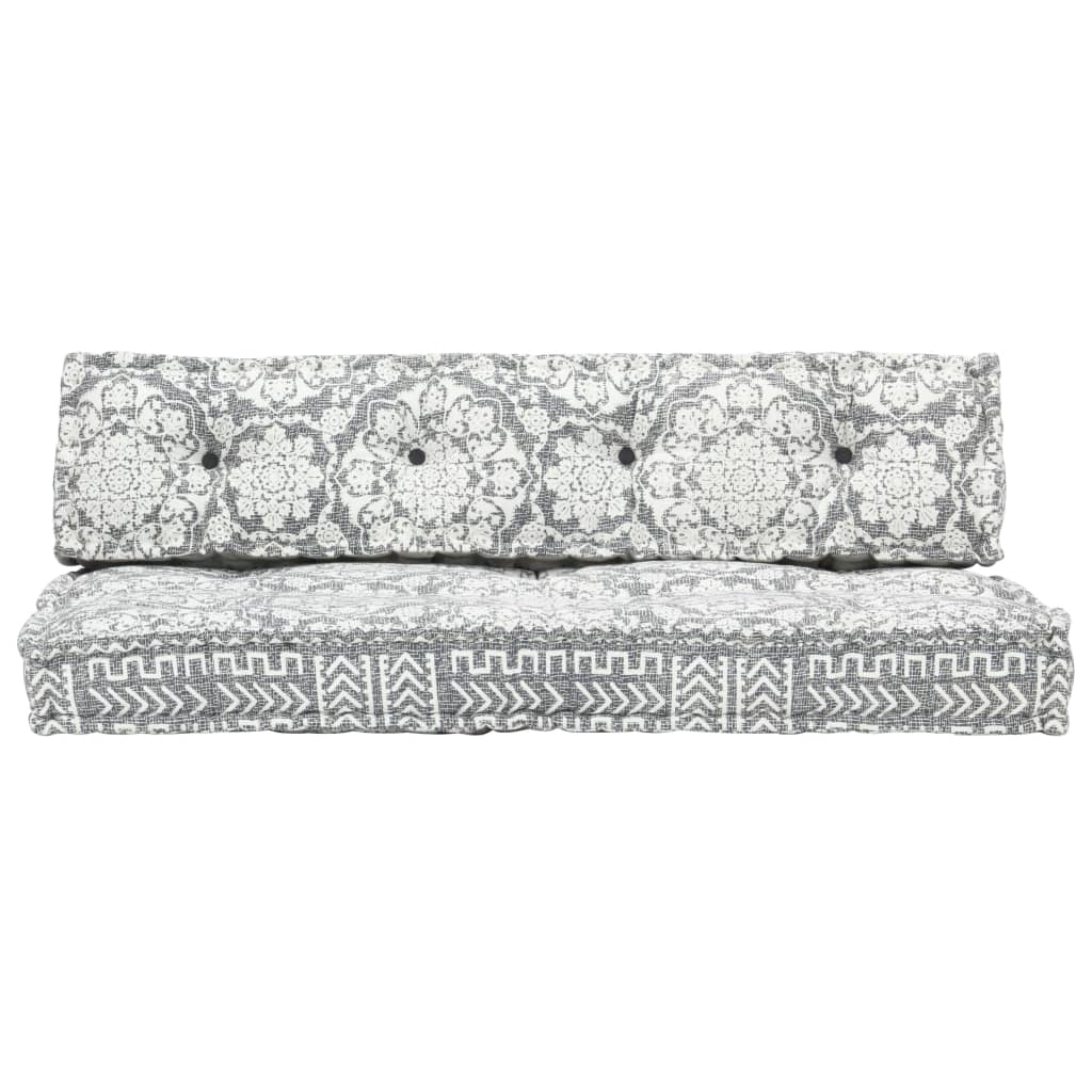 vidaXL Pernă de canapea din paleți, gri deschis, textil, petice vidaXL Pernă de canapea din paleți, gri deschis, textil, petice