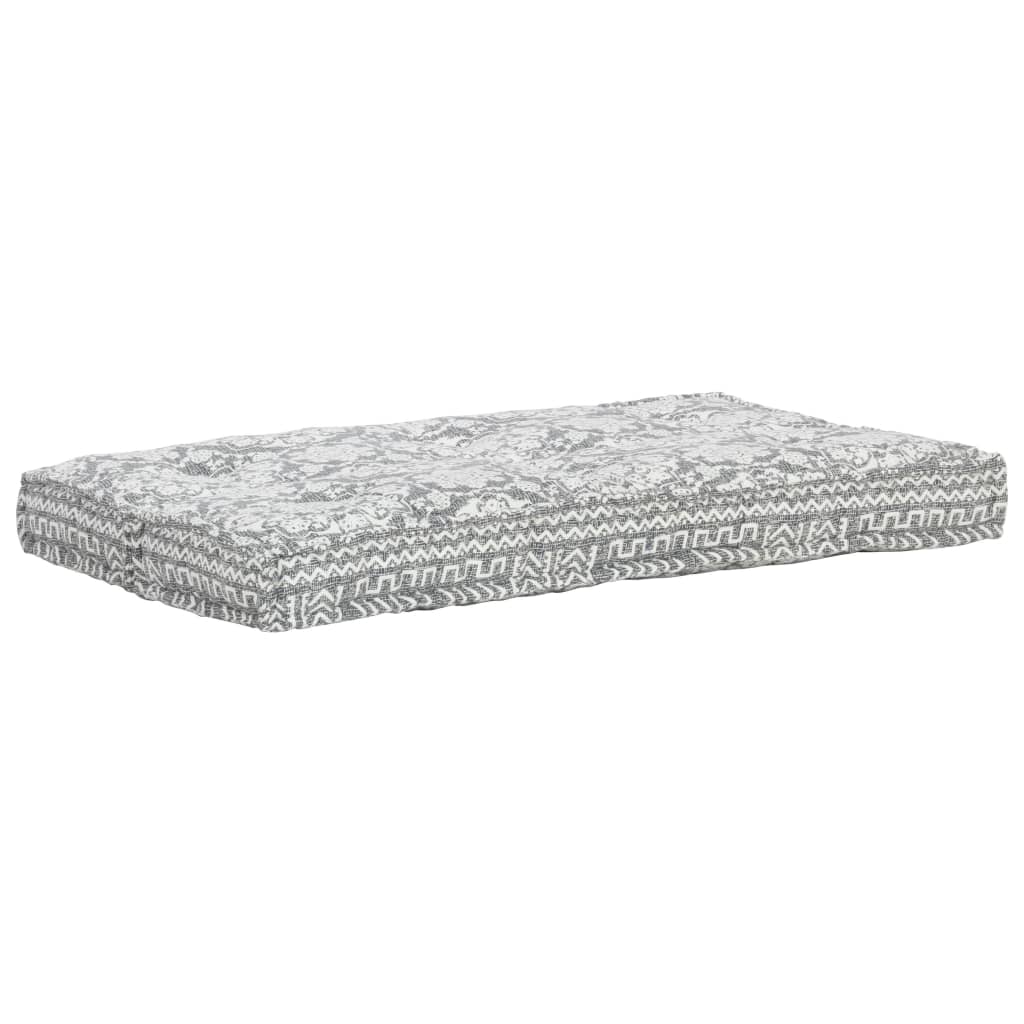 vidaXL Pernă de canapea din paleți, gri deschis, textil, petice vidaXL Pernă de canapea din paleți, gri deschis, textil, petice
