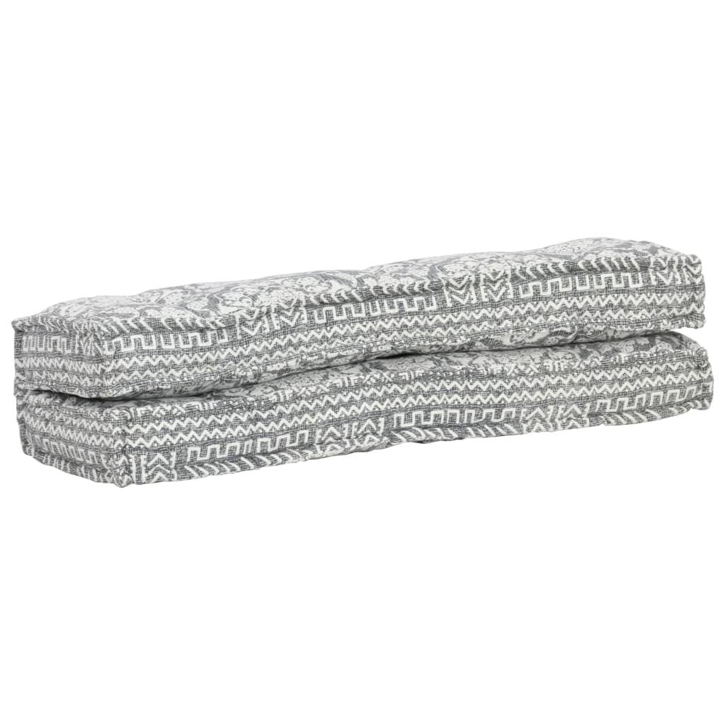 vidaXL Pernă de canapea din paleți, gri deschis, textil, petice vidaXL Pernă de canapea din paleți, gri deschis, textil, petice