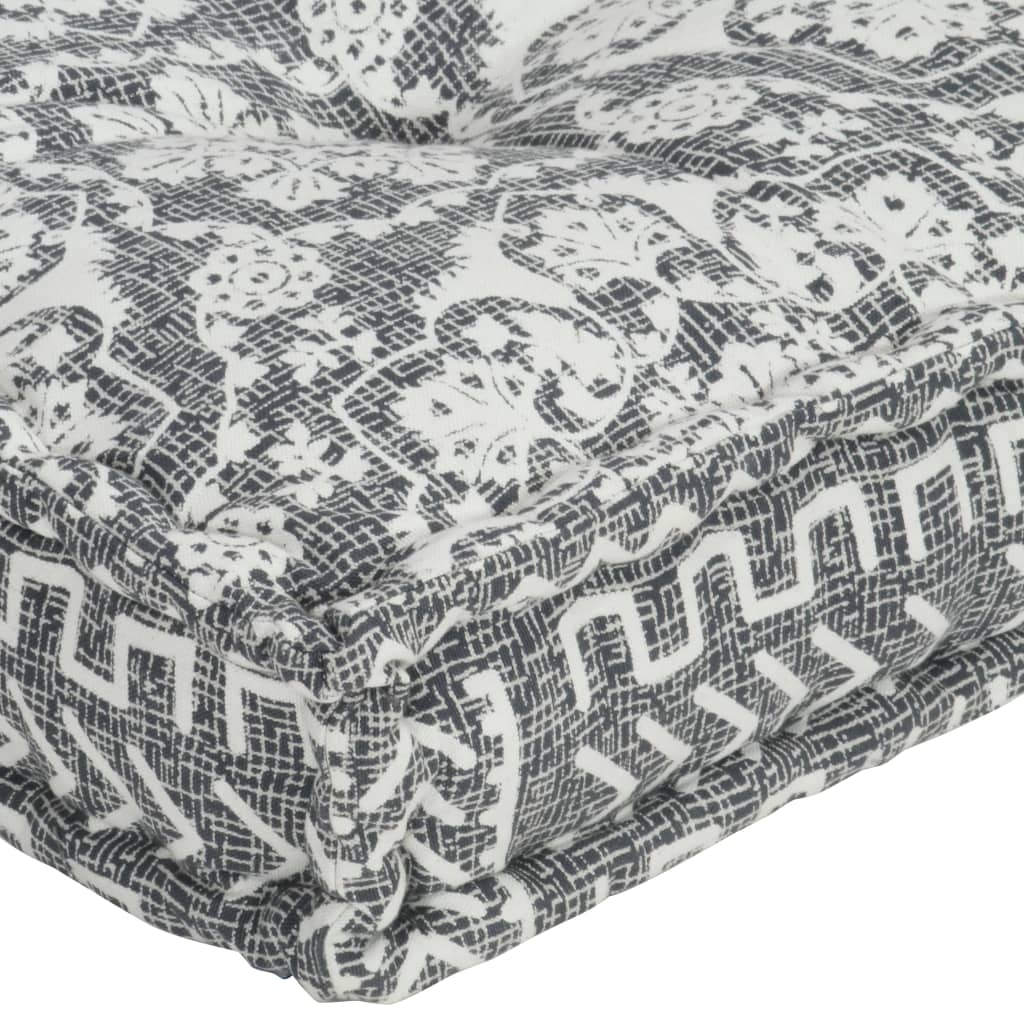 vidaXL Pernă de canapea din paleți, gri deschis, textil, petice vidaXL Pernă de canapea din paleți, gri deschis, textil, petice