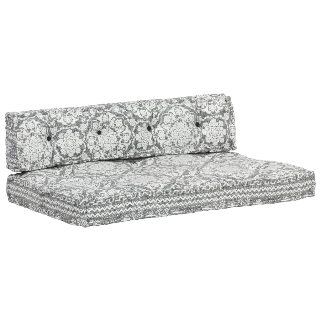 vidaXL Pernă de canapea din paleți, gri deschis, textil, petice vidaXL Pernă de canapea din paleți, gri deschis, textil, petice