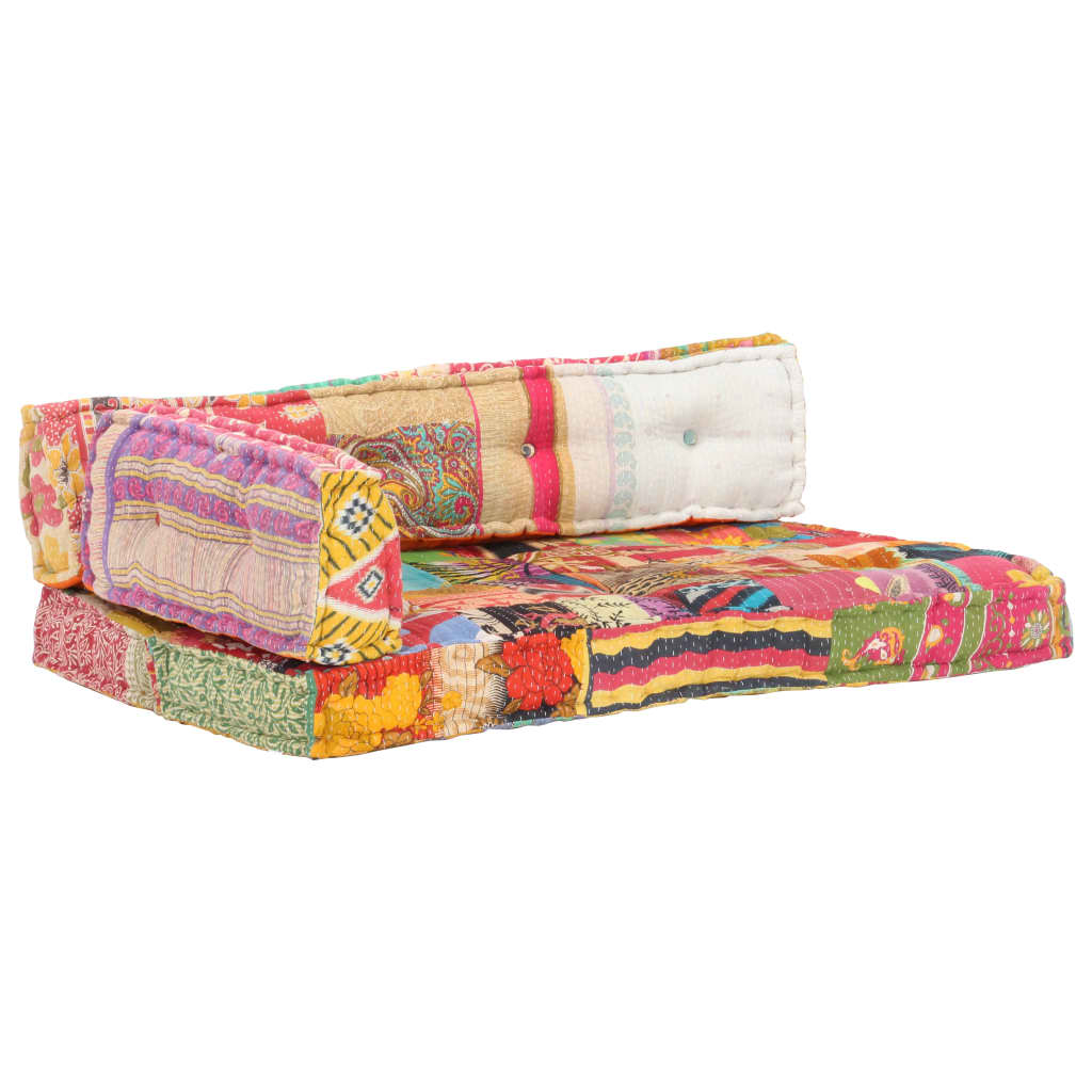 vidaXL Pernă pentru canapea din paleți, multicolor, textil, petice vidaXL Pernă pentru canapea din paleți, multicolor, textil, petice