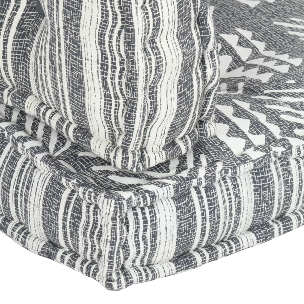 vidaXL Pernă pentru canapea din paleți, gri, textil, petice vidaXL Pernă pentru canapea din paleți, gri, textil, petice