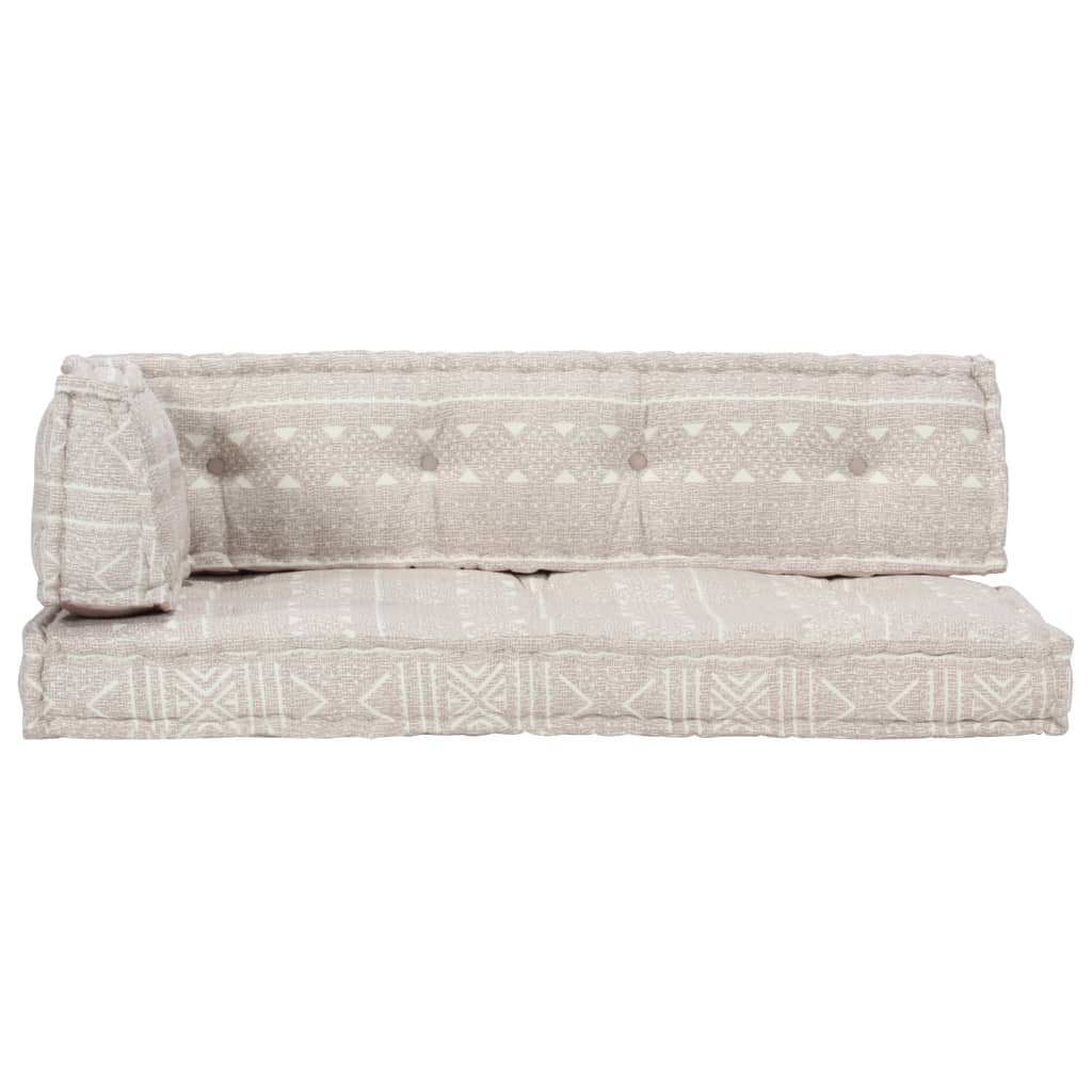 vidaXL Pernă pentru canapea din paleți, maro deschis, textil, petice vidaXL Pernă pentru canapea din paleți, maro deschis, textil, petice