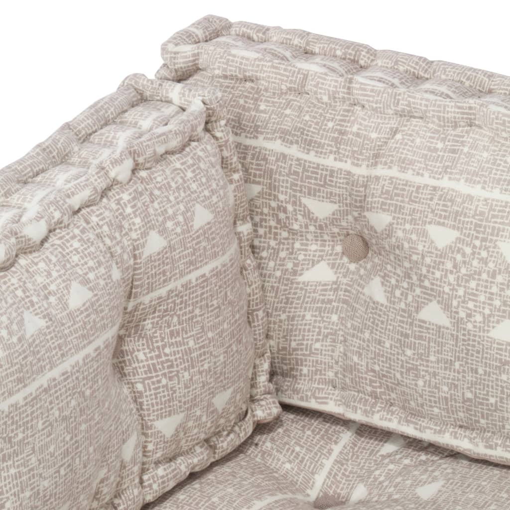vidaXL Pernă pentru canapea din paleți, maro deschis, textil, petice vidaXL Pernă pentru canapea din paleți, maro deschis, textil, petice
