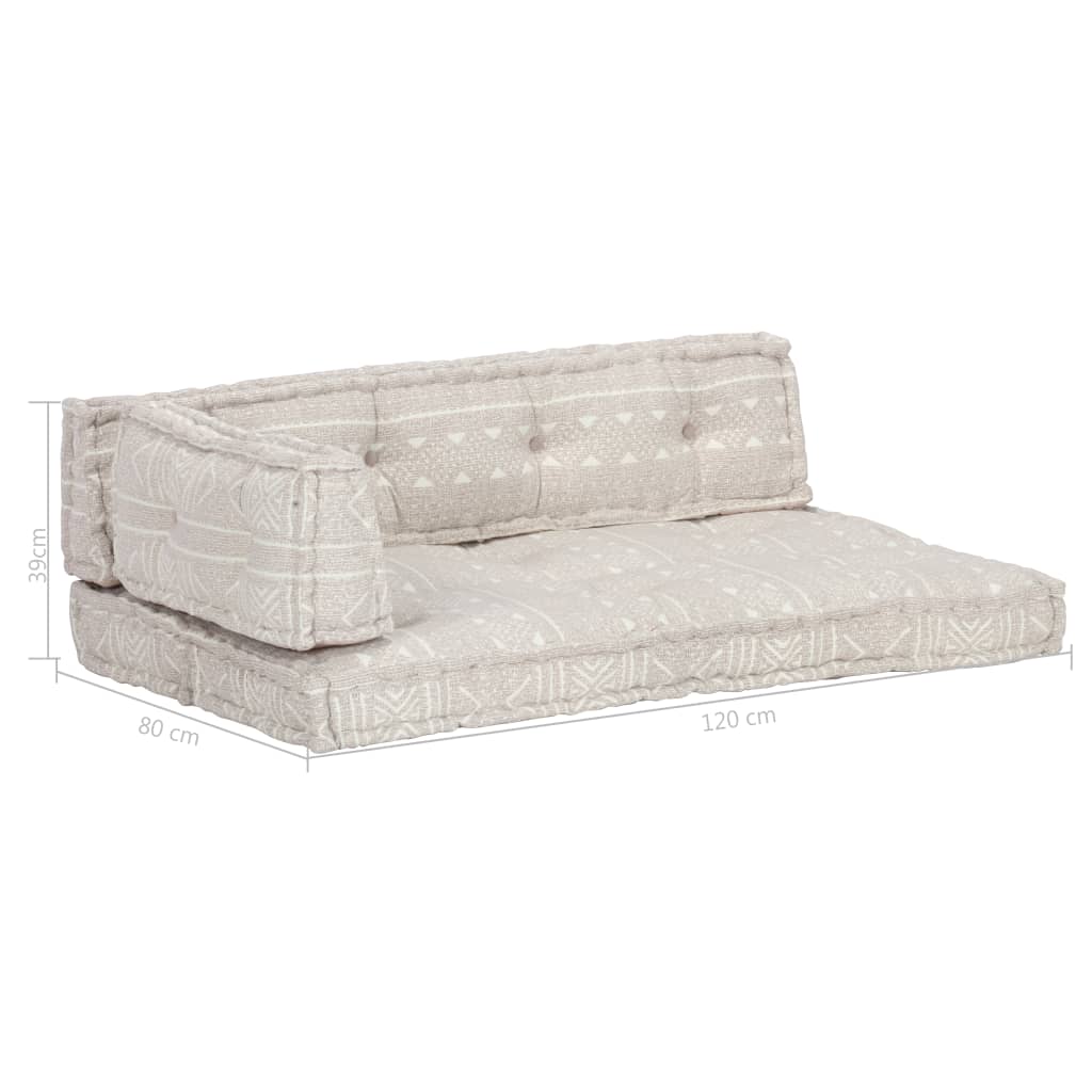 vidaXL Pernă pentru canapea din paleți, maro deschis, textil, petice vidaXL Pernă pentru canapea din paleți, maro deschis, textil, petice