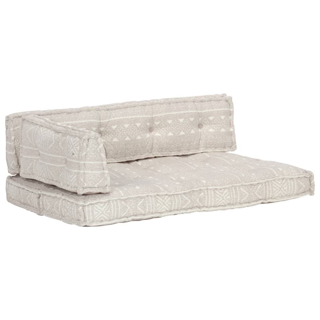 vidaXL Pernă pentru canapea din paleți, maro deschis, textil, petice vidaXL Pernă pentru canapea din paleți, maro deschis, textil, petice