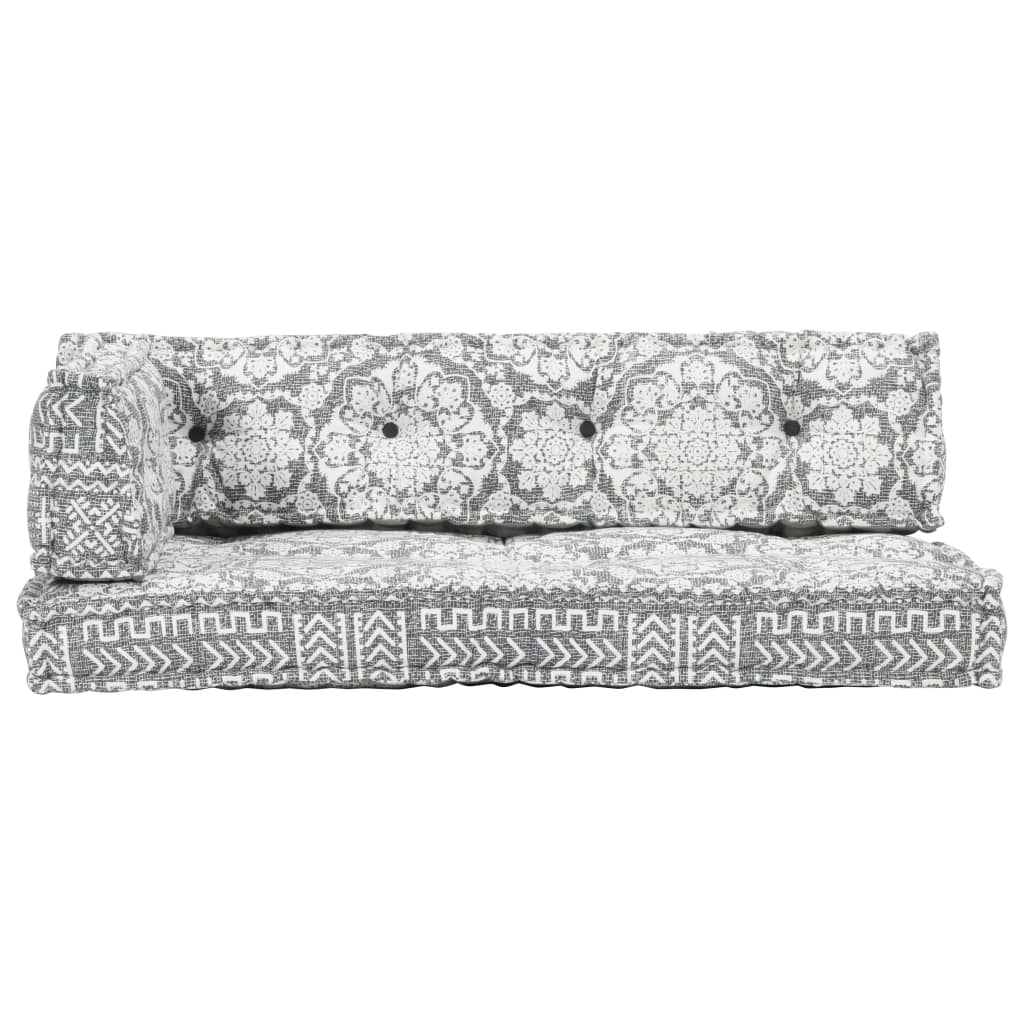 vidaXL Pernă pentru canapea din paleți, gri deschis, textil, petice vidaXL Pernă pentru canapea din paleți, gri deschis, textil, petice