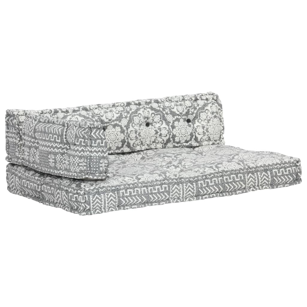 vidaXL Pernă pentru canapea din paleți, gri deschis, textil, petice vidaXL Pernă pentru canapea din paleți, gri deschis, textil, petice