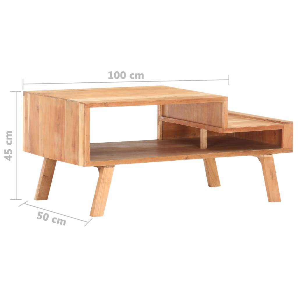 vidaXL Măsuță de cafea, 100x50x45 cm, lemn masiv de acacia vidaXL Măsuță de cafea, 100x50x45 cm, lemn masiv de acacia