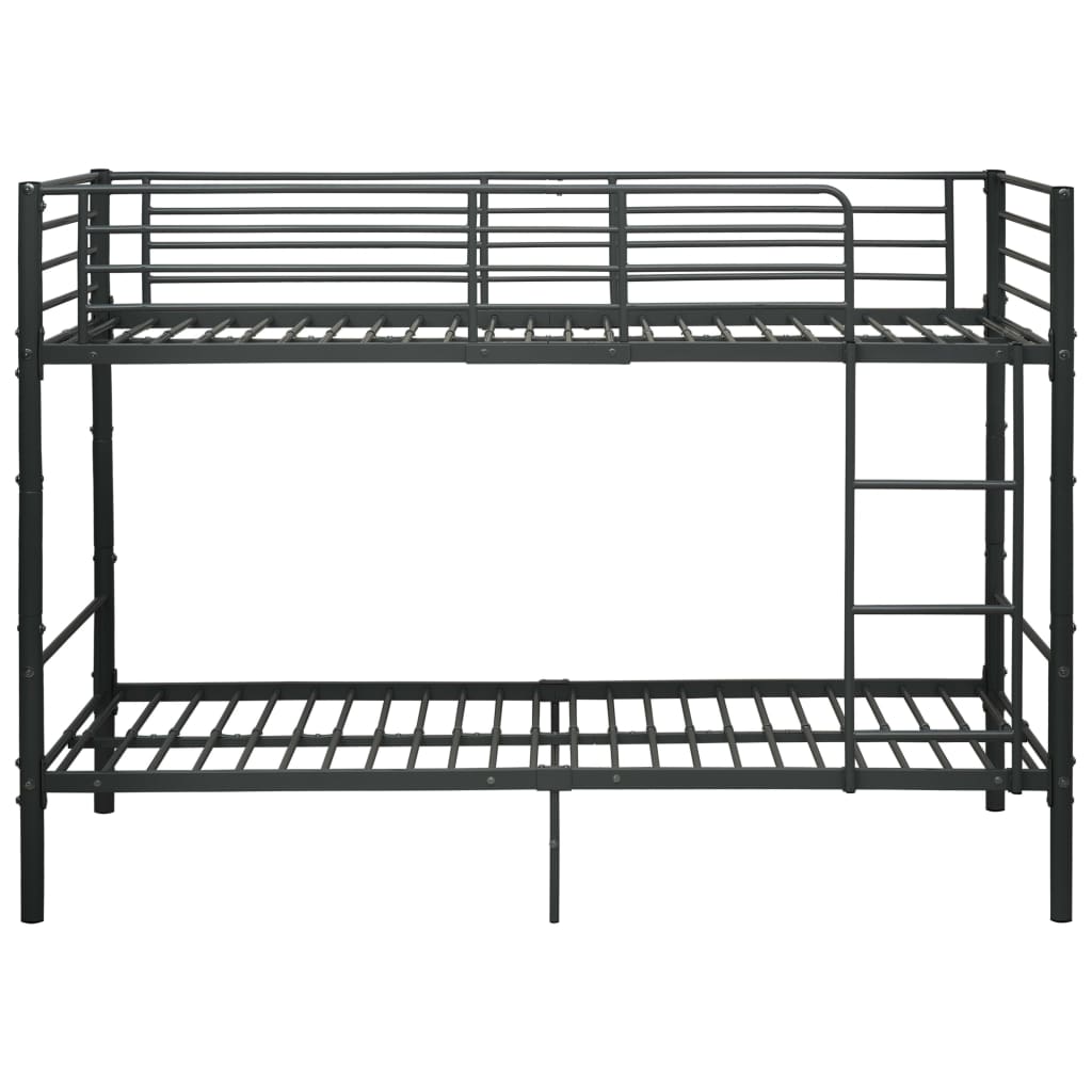 vidaXL Pat supraetajat, negru, 90 x 200 cm, metal vidaXL Pat supraetajat, negru, 90 x 200 cm, metal