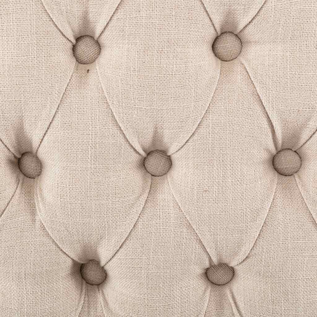 vidaXL Scaune de bucătărie, 2 buc., bej, textil cu aspect de pânză vidaXL Scaune de bucătărie, 2 buc., bej, textil cu aspect de pânză