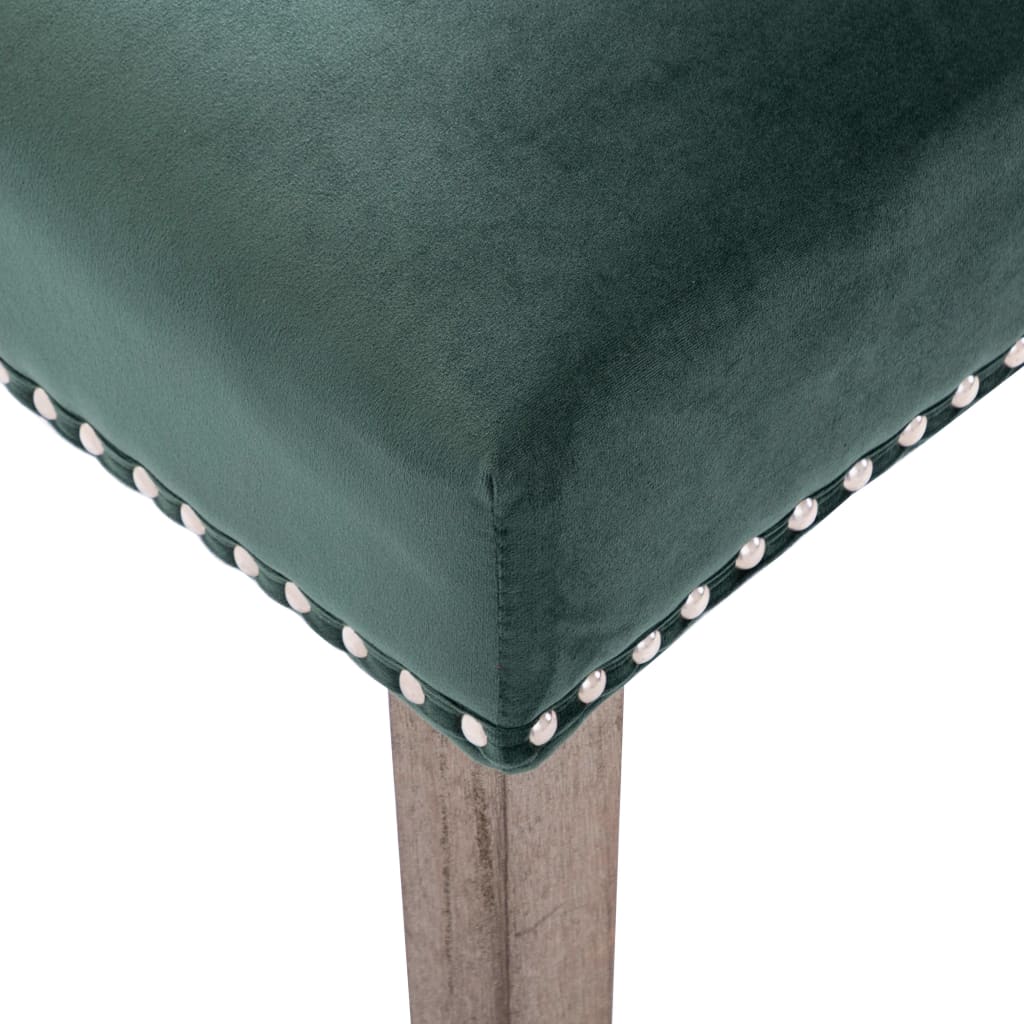 vidaXL Scaun de bucătărie, verde închis, catifea vidaXL Scaun de bucătărie, verde închis, catifea