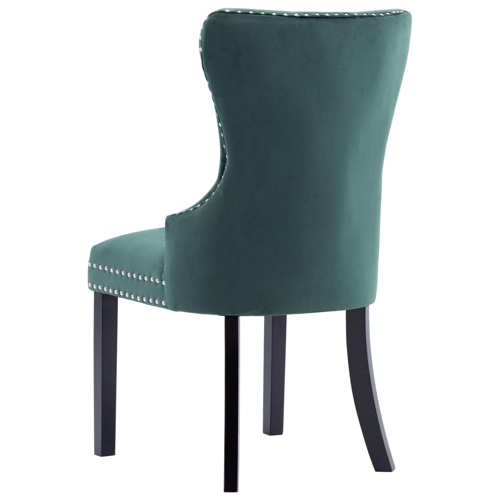 vidaXL Scaune de sufragerie, 2 buc., verde închis, catifea vidaXL Scaune de sufragerie, 2 buc., verde închis, catifea