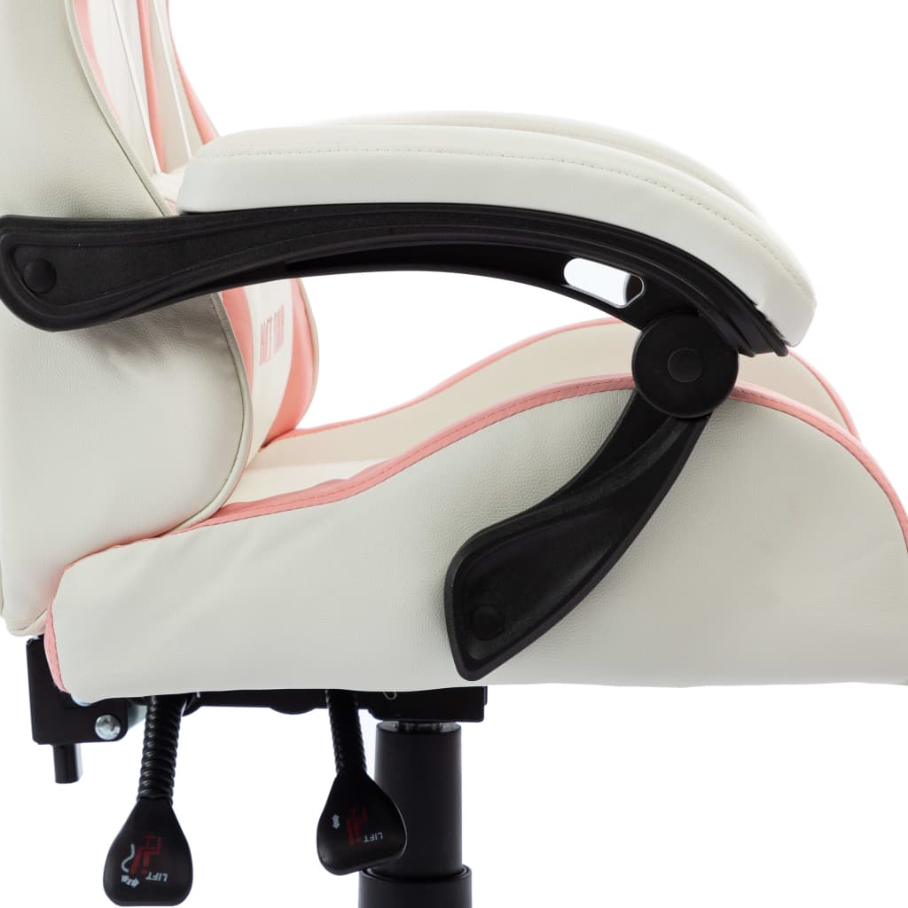 vidaXL Scaun de racing, roz, piele ecologică vidaXL Scaun de racing, roz, piele ecologică