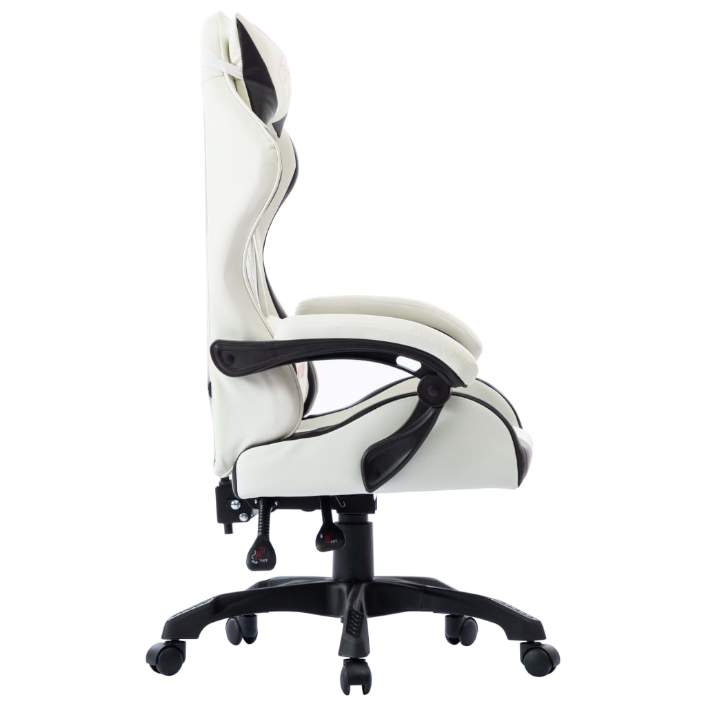 vidaXL Scaun de racing, negru, piele ecologică vidaXL Scaun de racing, negru, piele ecologică