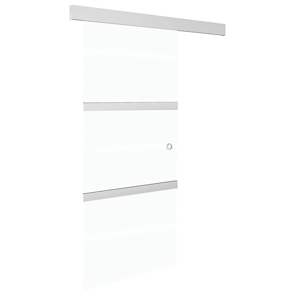 vidaXL Ușă glisantă, argintiu, 90 x 212 cm, sticlă ESG și aluminiu vidaXL Ușă glisantă, argintiu, 90 x 212 cm, sticlă ESG și aluminiu