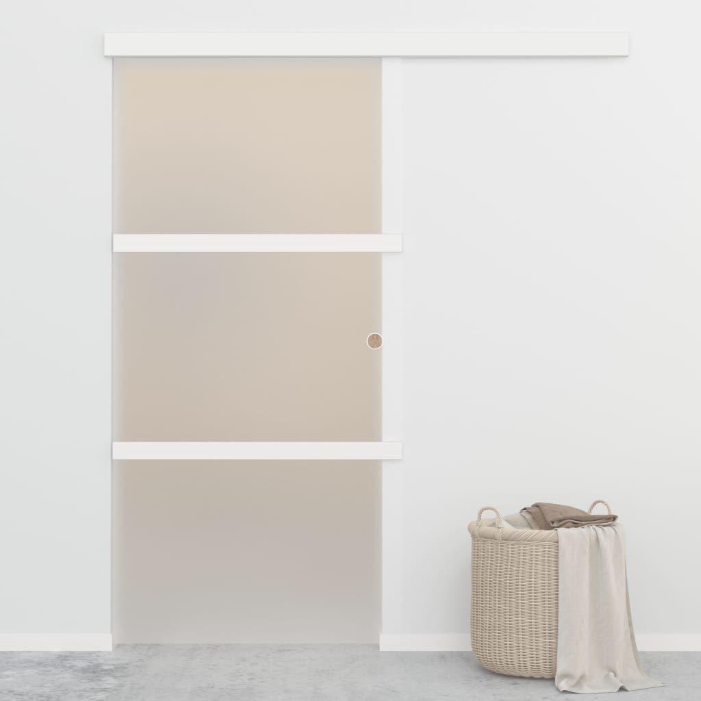 vidaXL Ușă glisantă cu opritor silențios 90x205 cm sticlă ESG/aluminiu vidaXL Ușă glisantă cu opritor silențios 90x205 cm sticlă ESG/aluminiu