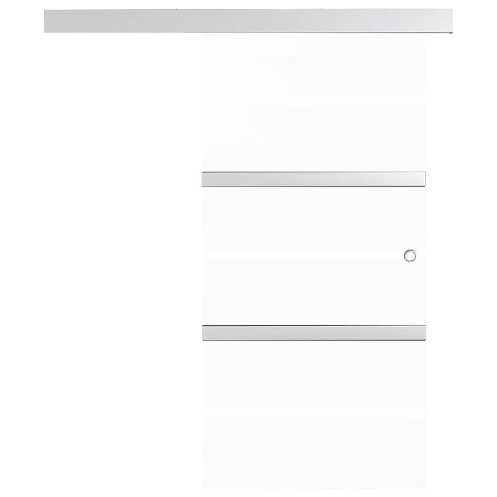 vidaXL Ușă glisantă, argintiu, 76 x 212 cm, sticlă ESG și aluminiu vidaXL Ușă glisantă, argintiu, 76 x 212 cm, sticlă ESG și aluminiu