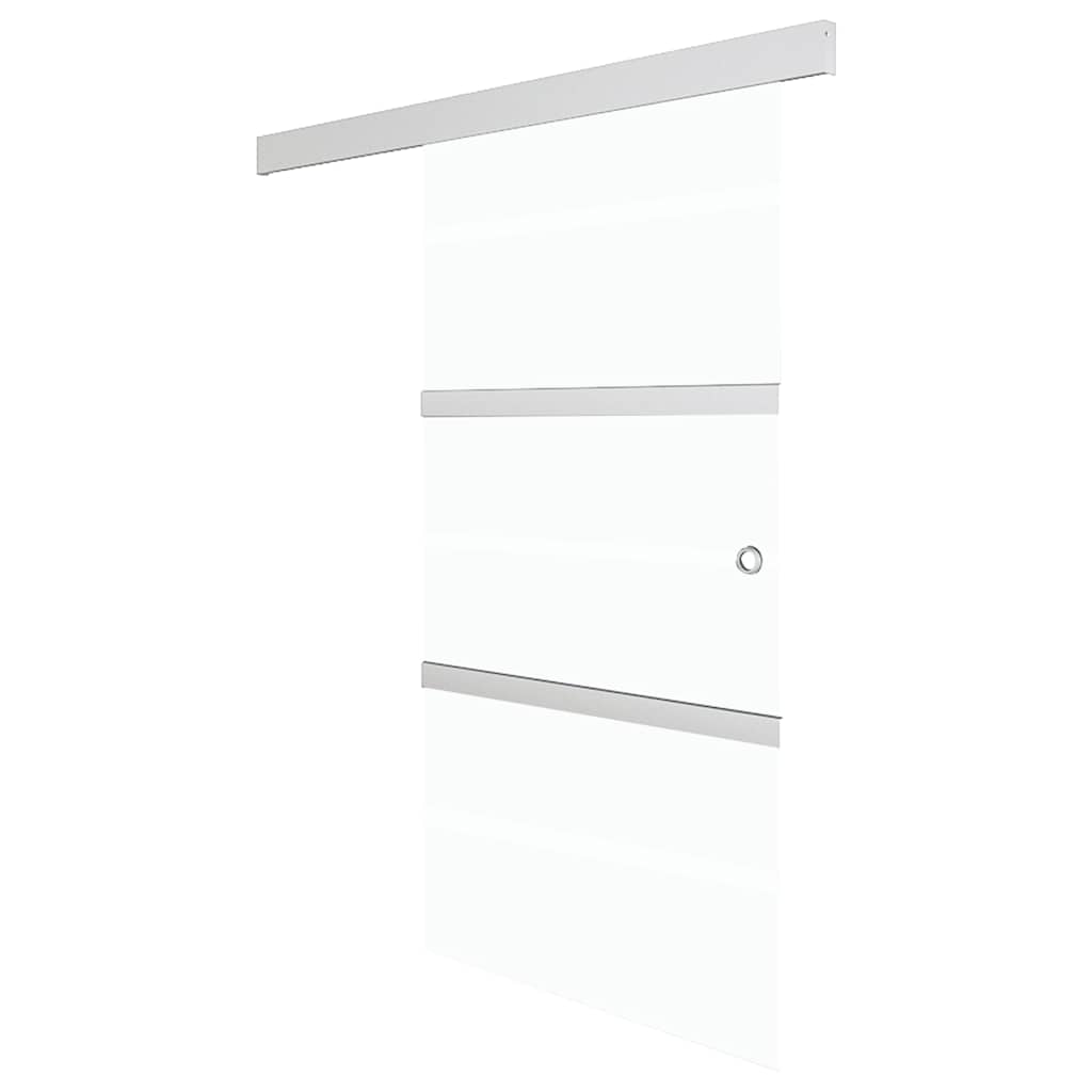 vidaXL Ușă glisantă, argintiu, 90 x 205 cm, sticlă ESG și aluminiu vidaXL Ușă glisantă, argintiu, 90 x 205 cm, sticlă ESG și aluminiu