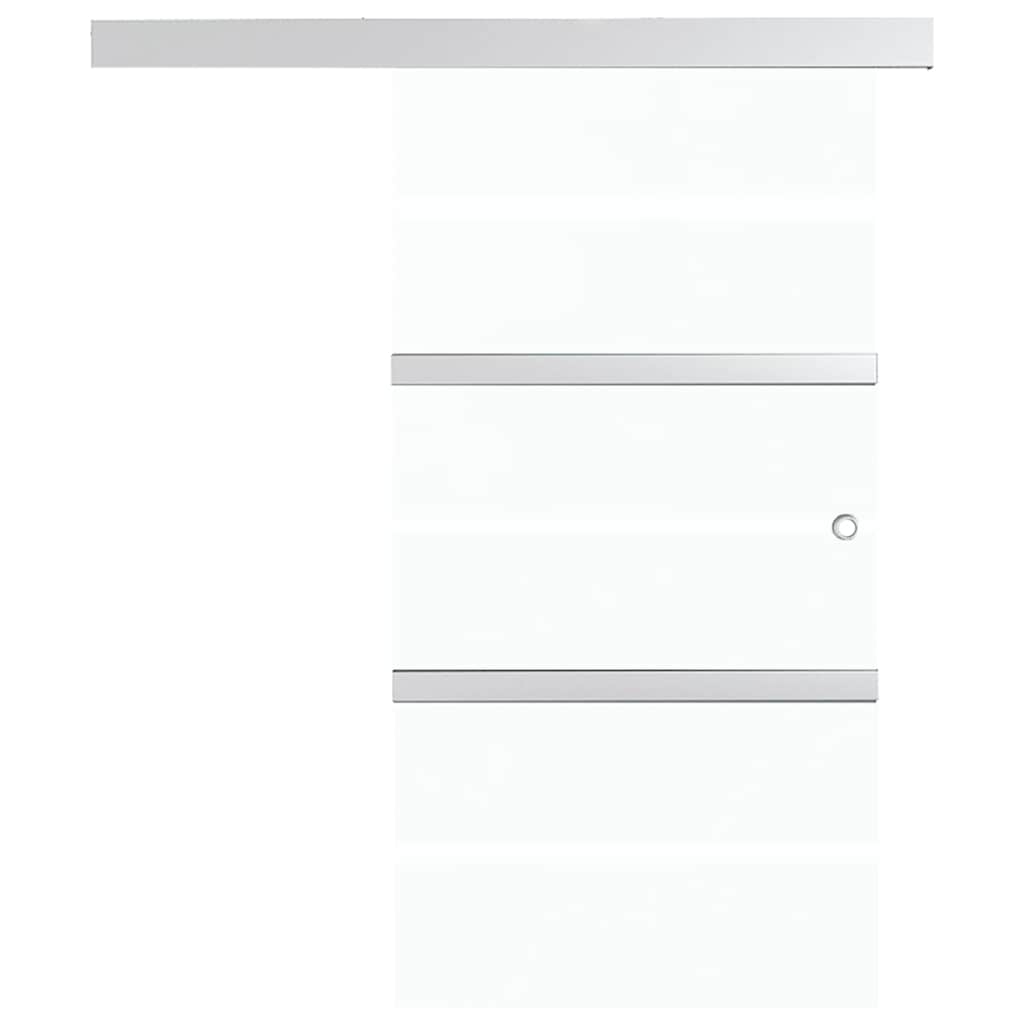 vidaXL Ușă glisantă, argintiu, 90 x 205 cm, sticlă ESG și aluminiu vidaXL Ușă glisantă, argintiu, 90 x 205 cm, sticlă ESG și aluminiu