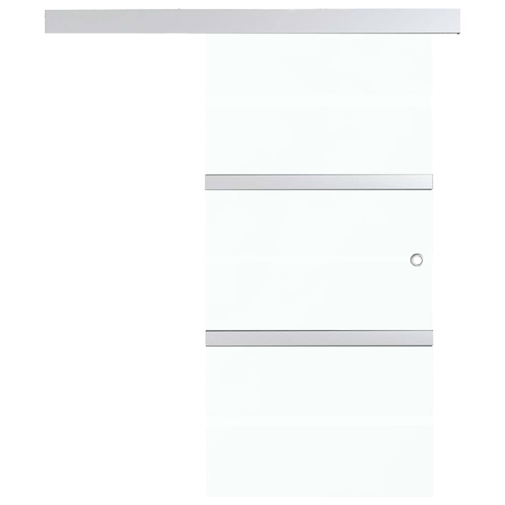 vidaXL Ușă glisantă cu opritoare soft, 76x205 cm, sticlă ESG/aluminiu