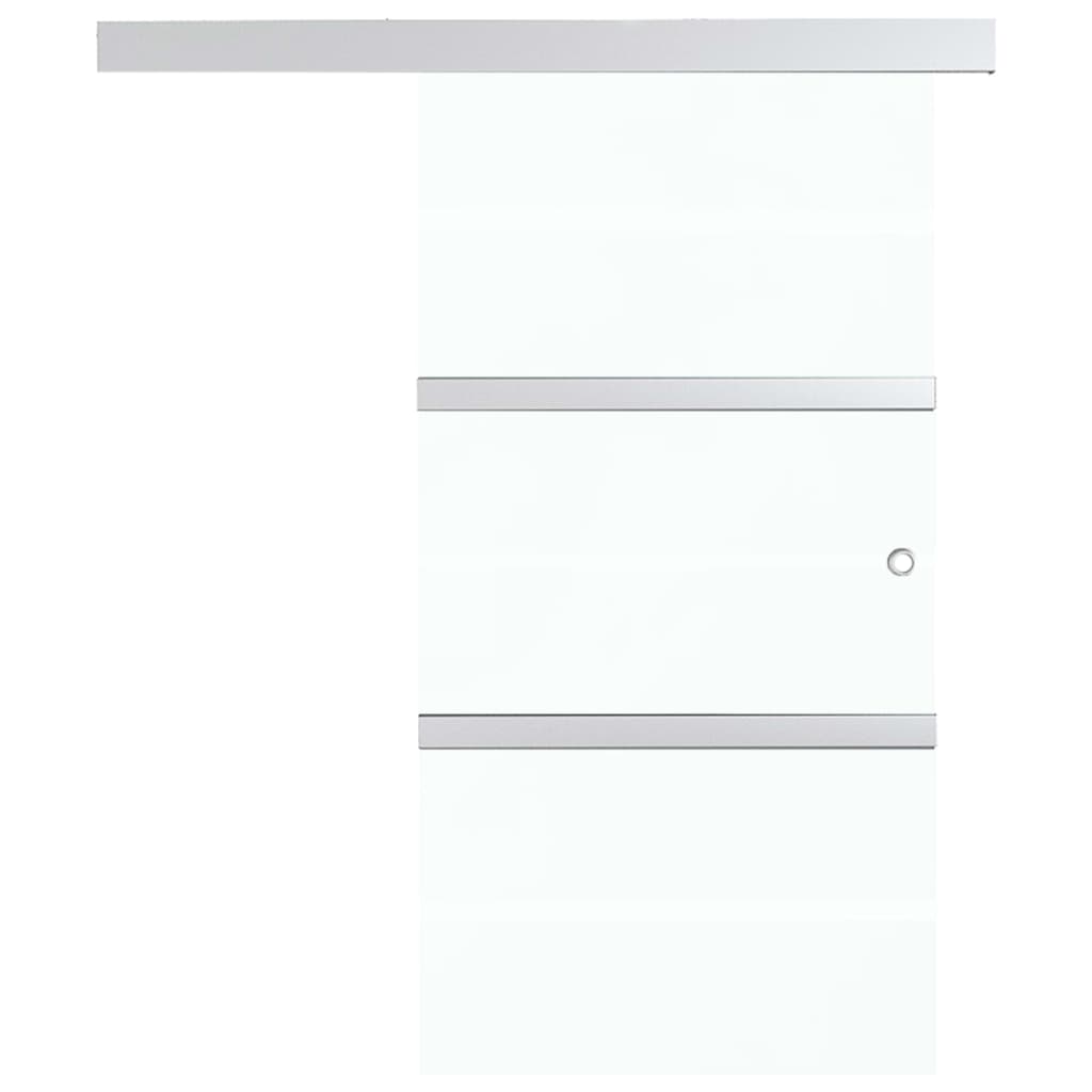 vidaXL Ușă glisantă cu opritoare soft, 90x205 cm, sticlă ESG/aluminiu