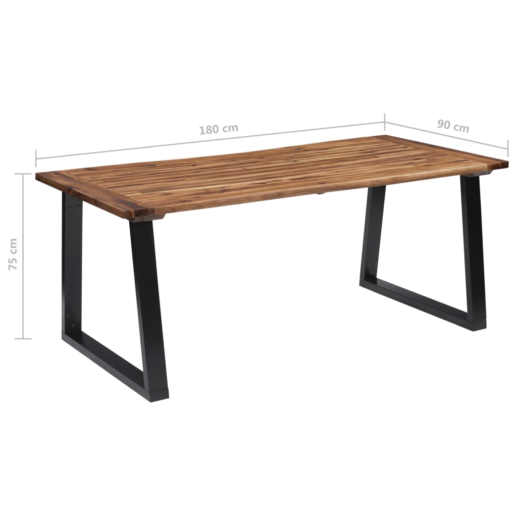 vidaXL Masă de bucătărie, 180 x 90 cm, lemn masiv de acacia vidaXL Masă de bucătărie, 180 x 90 cm, lemn masiv de acacia