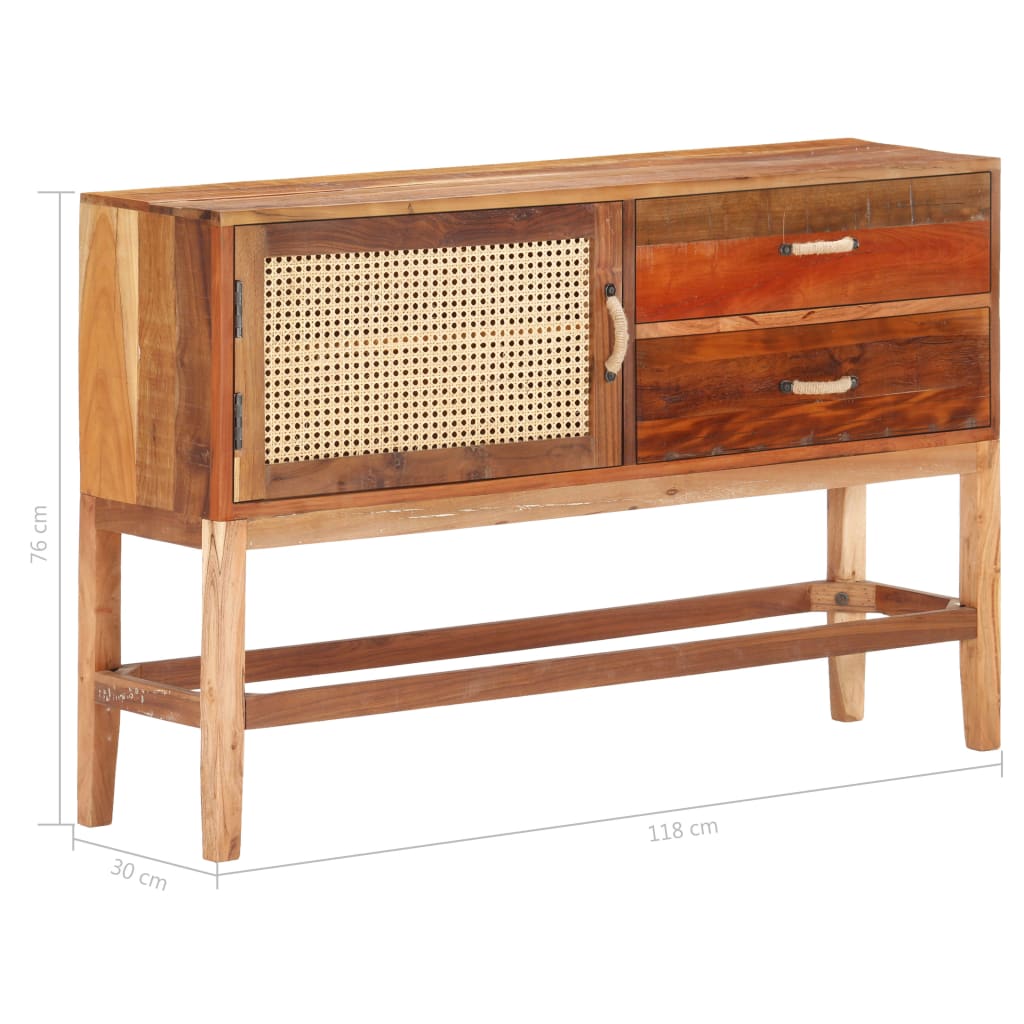 vidaXL Servantă, 118x30x76 cm, lemn masiv reciclat vidaXL Servantă, 118x30x76 cm, lemn masiv reciclat