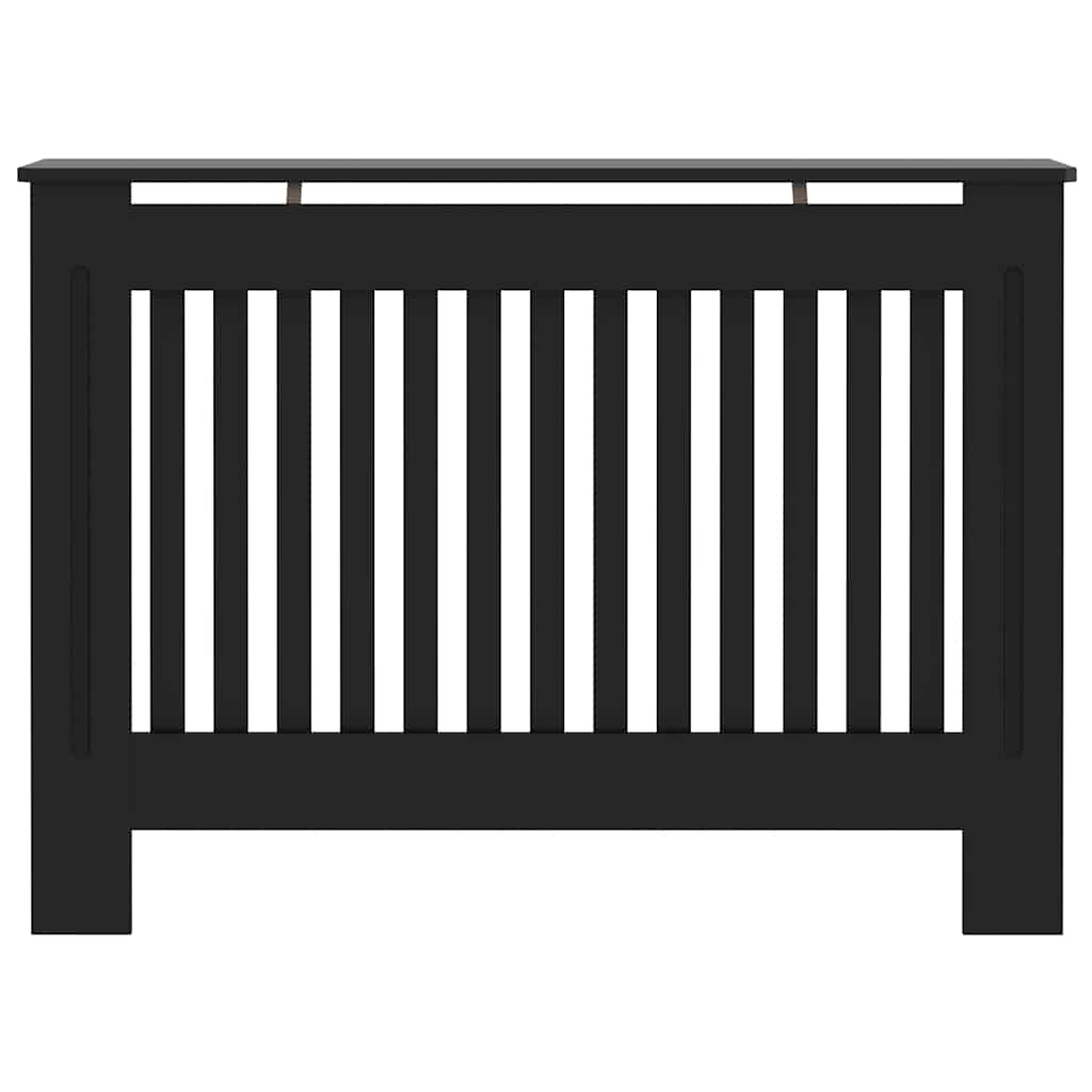 vidaXL Mască pentru calorifer, negru, 112 x 19 x 81,5 cm, MDF vidaXL Mască pentru calorifer, negru, 112 x 19 x 81,5 cm, MDF
