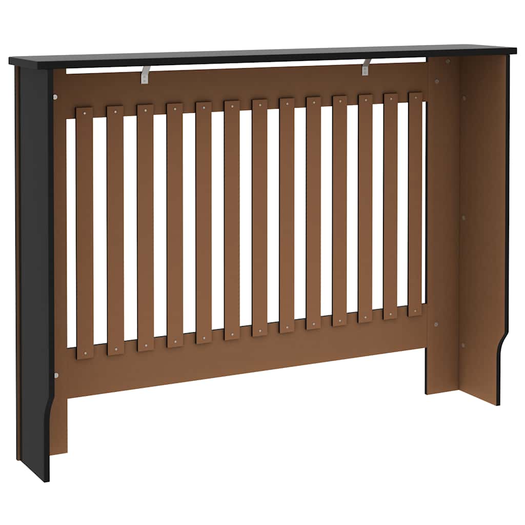 vidaXL Mască pentru calorifer, negru, 112 x 19 x 81,5 cm, MDF vidaXL Mască pentru calorifer, negru, 112 x 19 x 81,5 cm, MDF