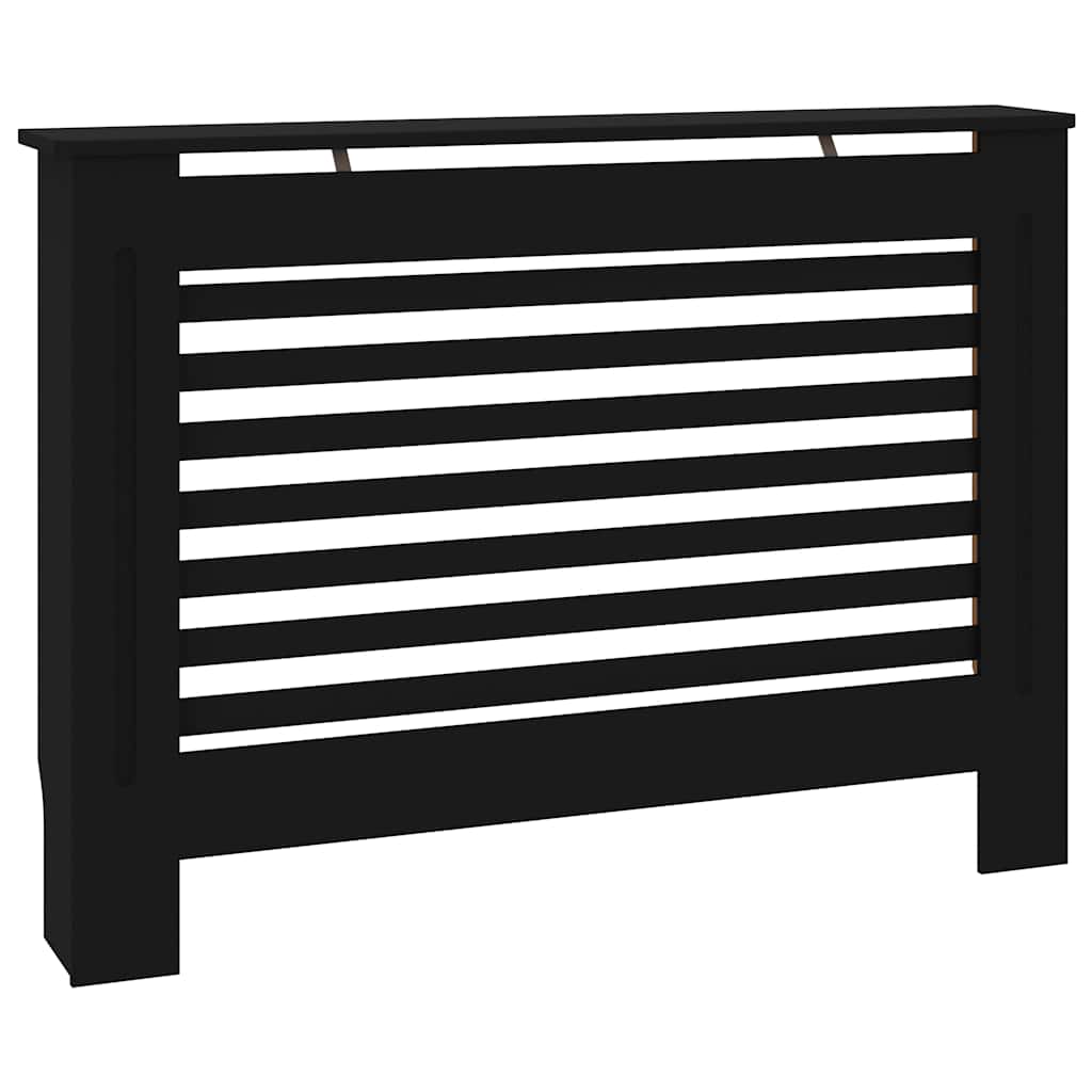 vidaXL Mască pentru calorifer, negru, 112 x 19 x 81,5 cm, MDF vidaXL Mască pentru calorifer, negru, 112 x 19 x 81,5 cm, MDF