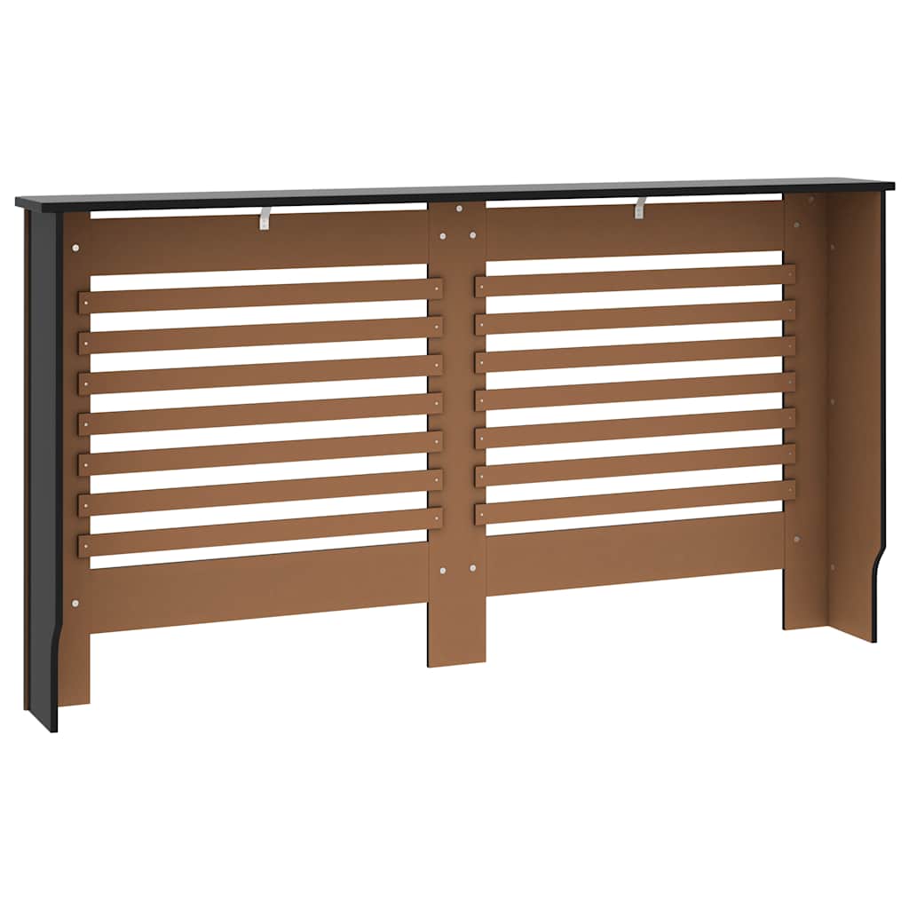 vidaXL Mască pentru calorifer, negru, 152 x 19 x 81,5 cm, MDF vidaXL Mască pentru calorifer, negru, 152 x 19 x 81,5 cm, MDF