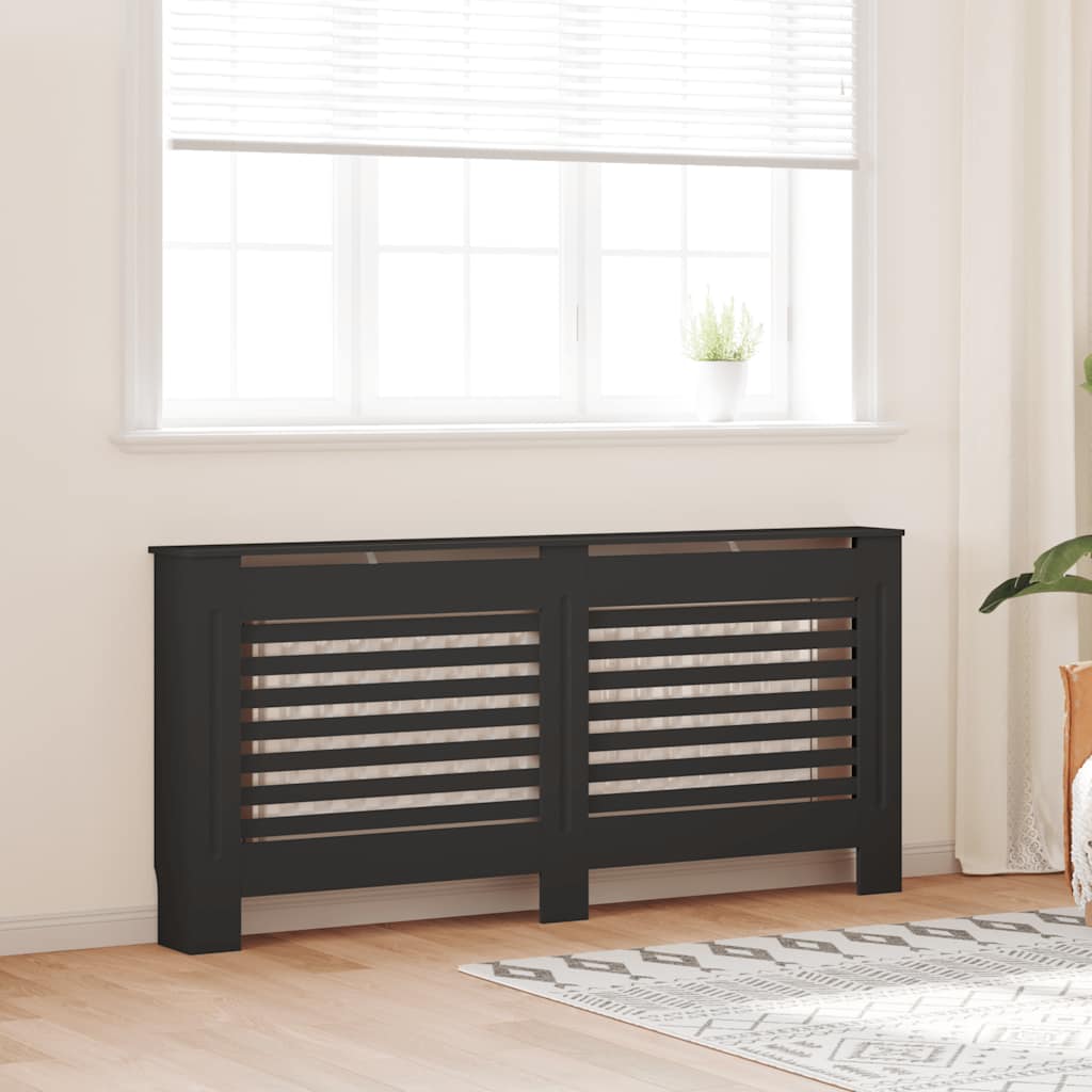 vidaXL Mască de calorifer, negru, 172 x 19 x 81,5 cm, MDF vidaXL Mască de calorifer, negru, 172 x 19 x 81,5 cm, MDF