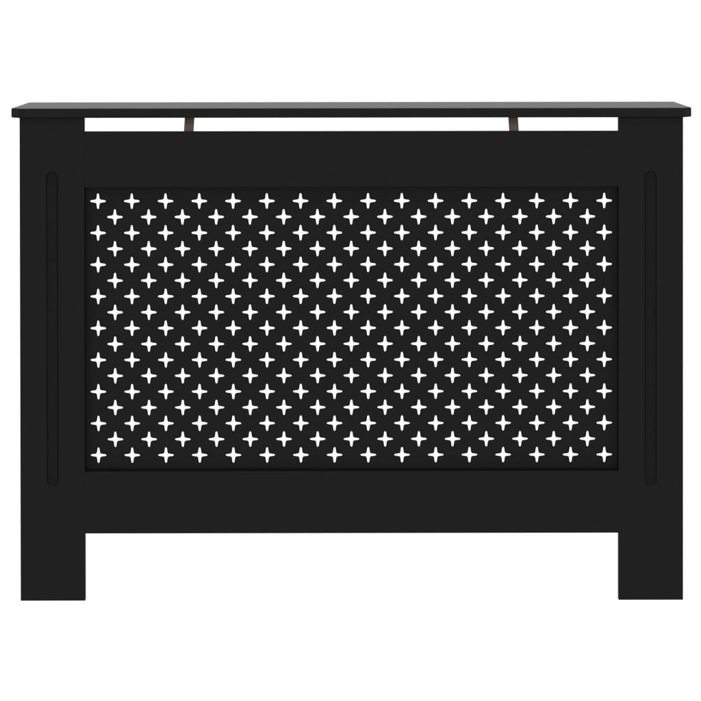 vidaXL Mască pentru calorifer, negru, 112 x 19 x 81,5 cm, MDF vidaXL Mască pentru calorifer, negru, 112 x 19 x 81,5 cm, MDF