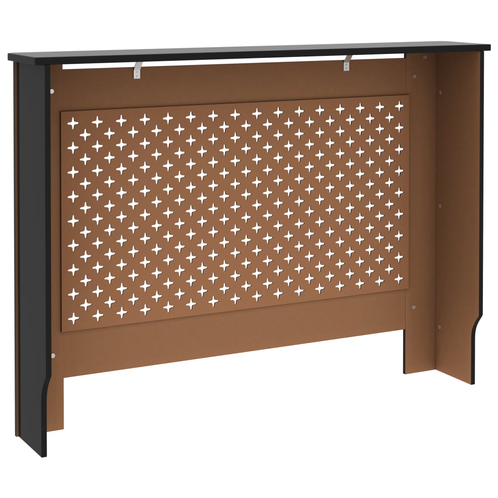 vidaXL Mască pentru calorifer, negru, 112 x 19 x 81,5 cm, MDF vidaXL Mască pentru calorifer, negru, 112 x 19 x 81,5 cm, MDF