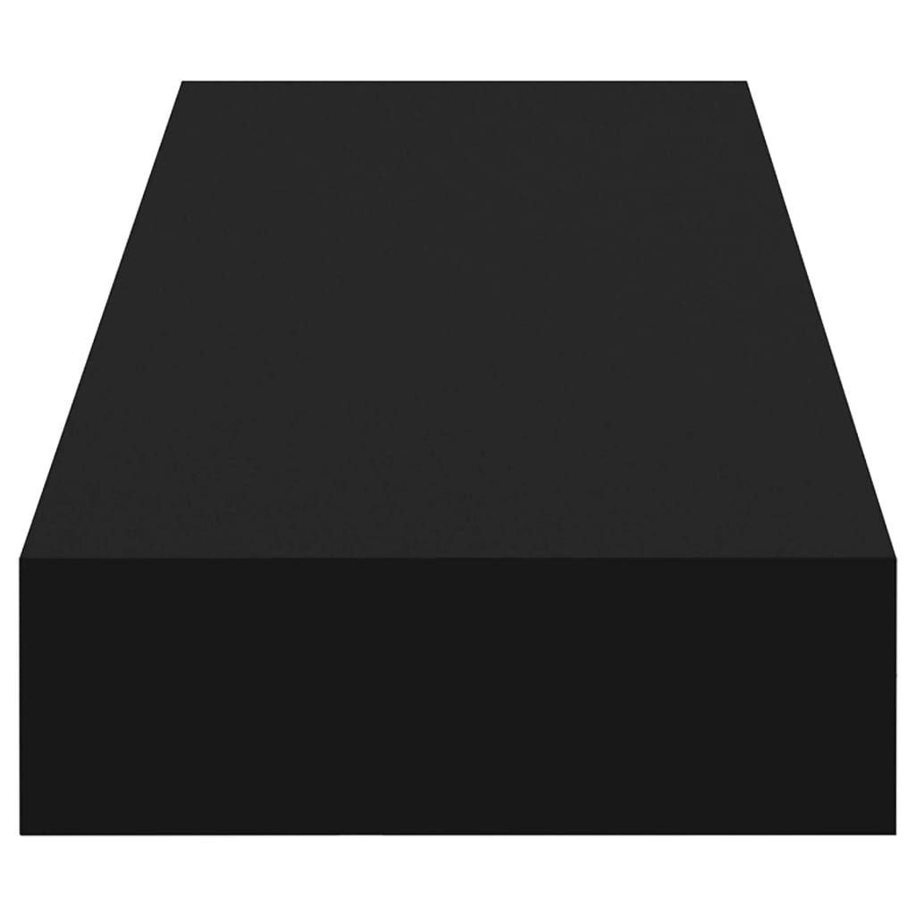 vidaXL Raft de perete suspendat cu sertar, negru, 80 x 25 x 8 cm