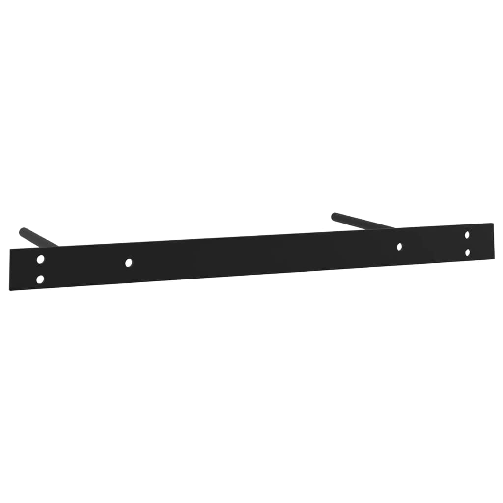 vidaXL Raft de perete suspendat cu sertar, negru, 80 x 25 x 8 cm