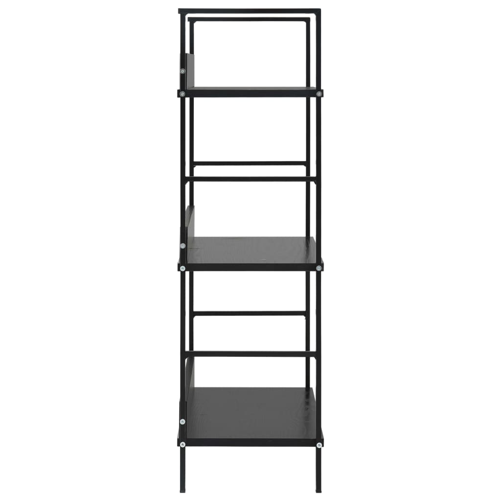 vidaXL Etajeră cărți 3 rafturi, negru, 60x27,6x90,5 cm, lemn prelucrat