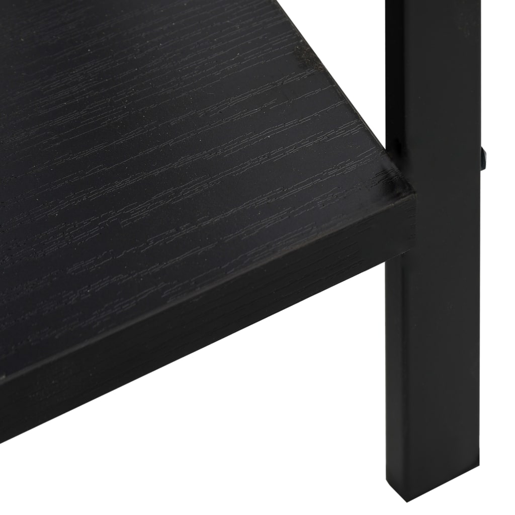 vidaXL Etajeră cărți 3 rafturi, negru, 60x27,6x90,5 cm, lemn prelucrat