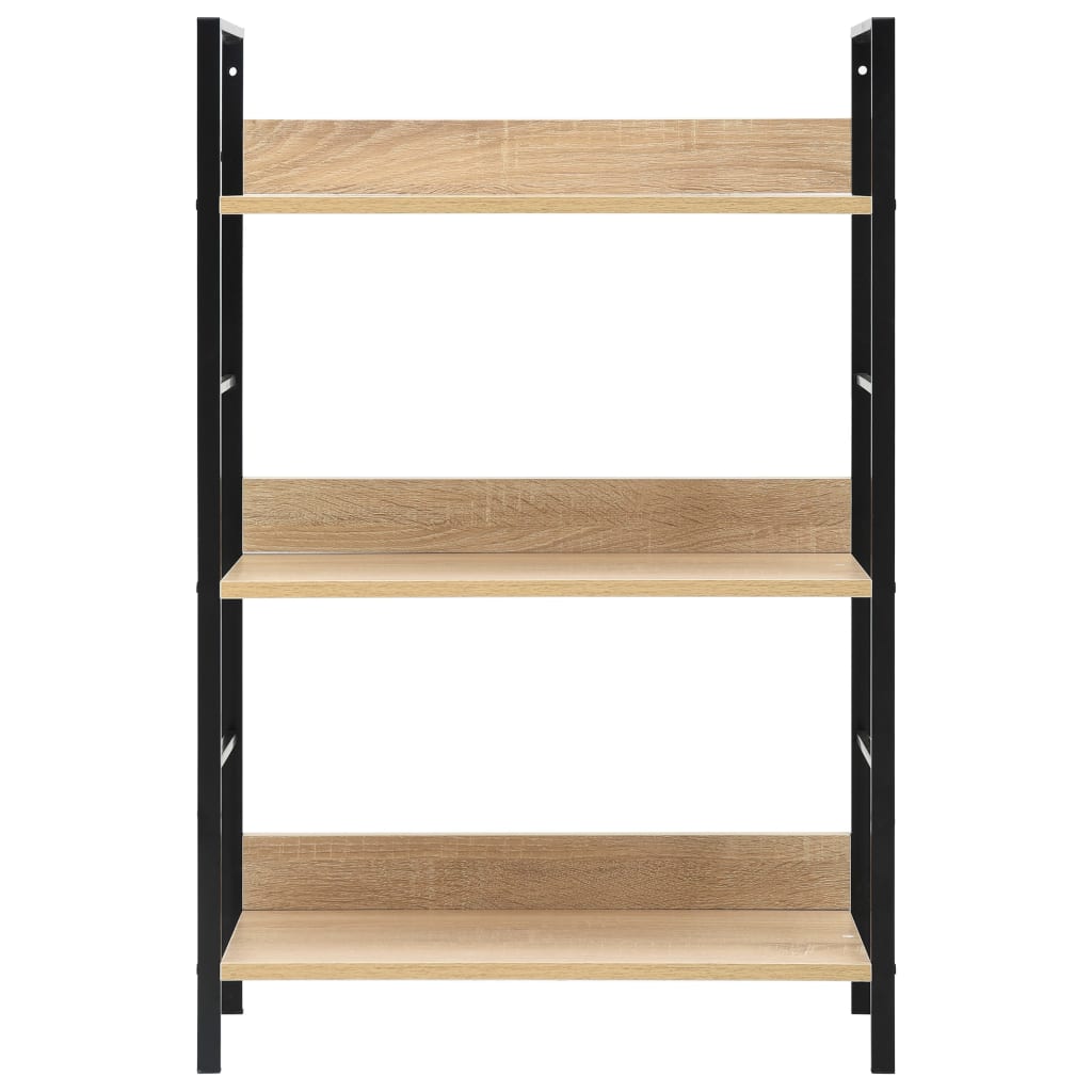vidaXL Etajeră cărți 3 rafturi, stejar, 60x27,6x90,5 cm lemn prelucrat