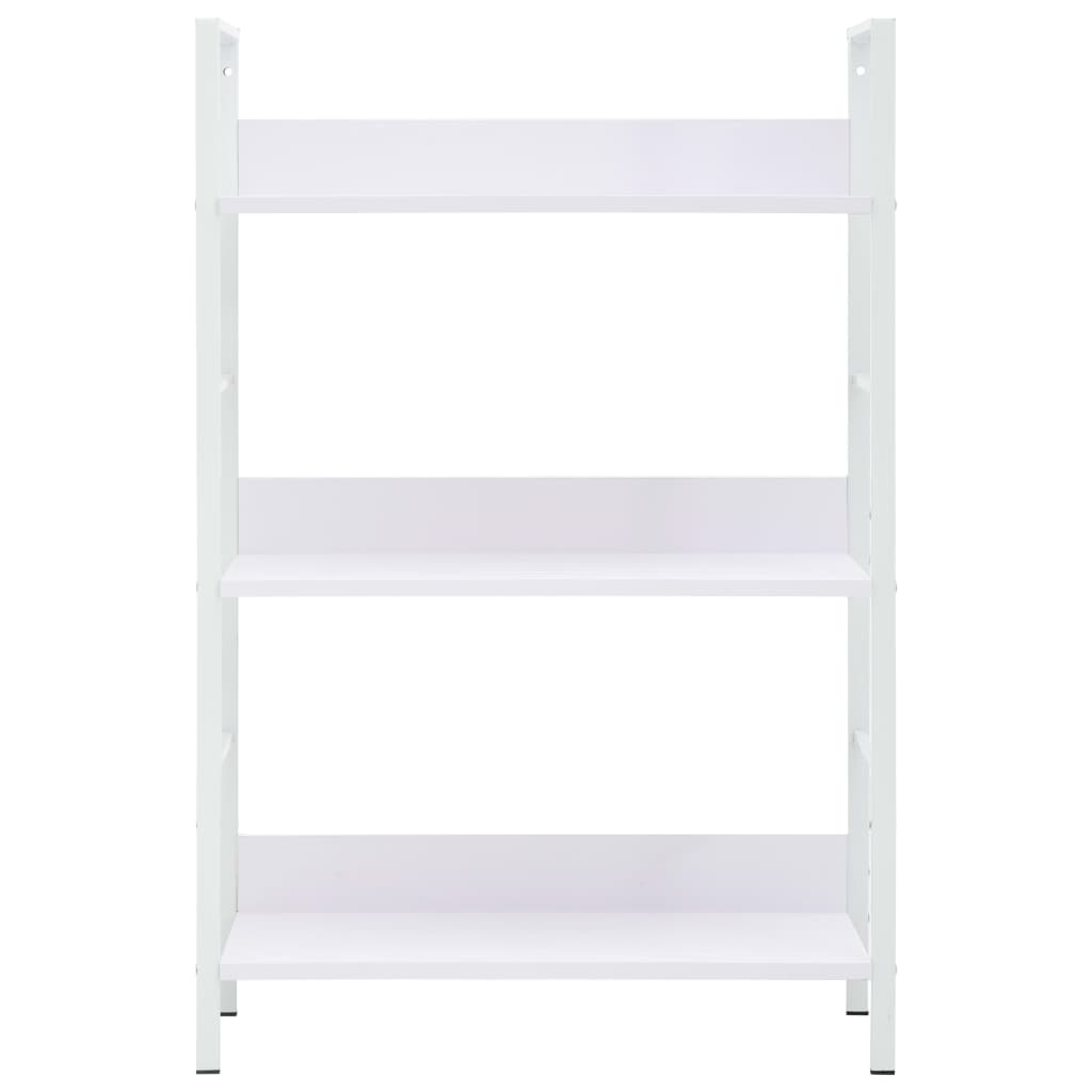 vidaXL Etajeră cărți 3 rafturi, alb, 60x27,6x90,5 cm, lemn prelucrat