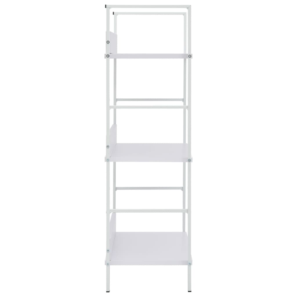 vidaXL Etajeră cărți 3 rafturi, alb, 60x27,6x90,5 cm, lemn prelucrat