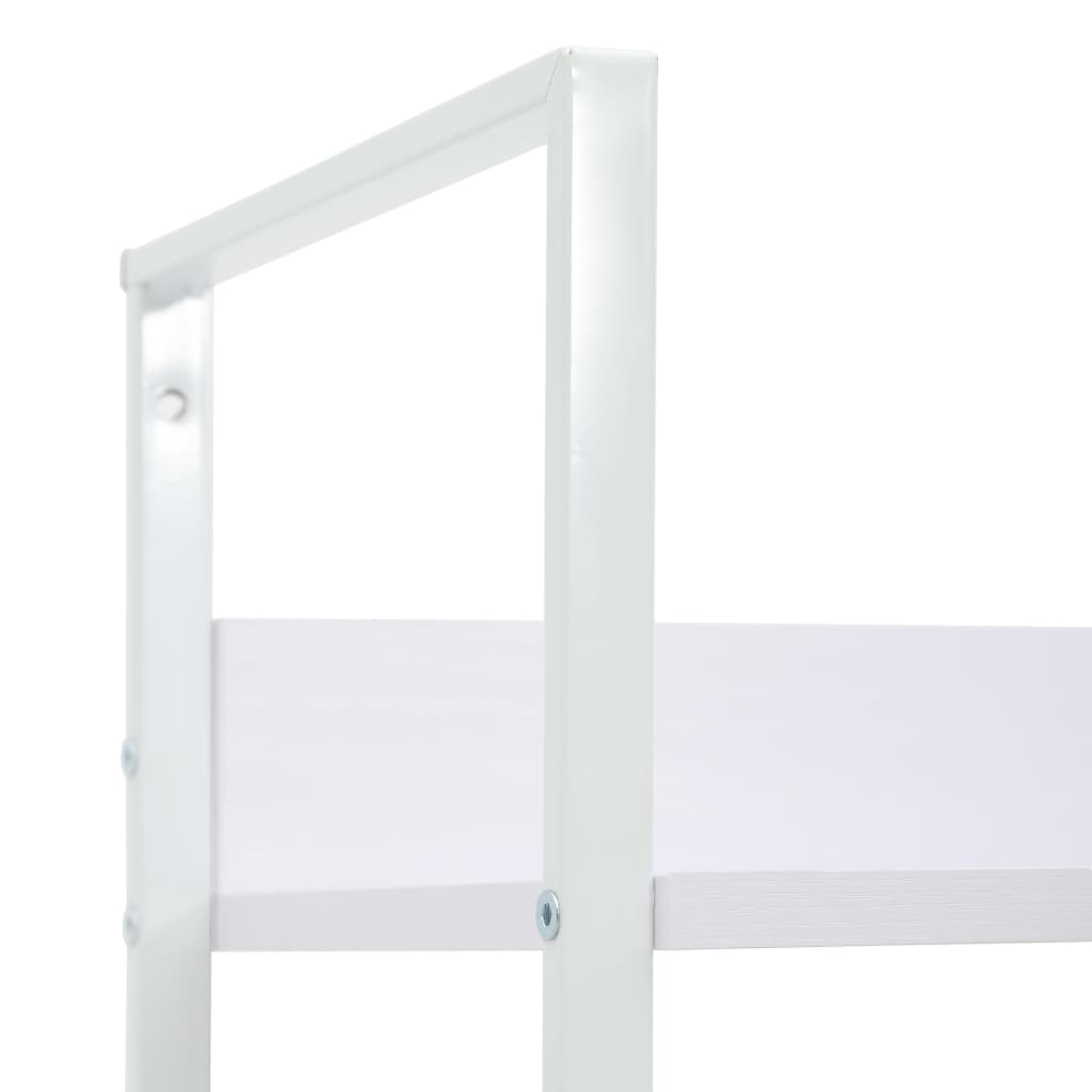 vidaXL Etajeră cărți 3 rafturi, alb, 60x27,6x90,5 cm, lemn prelucrat