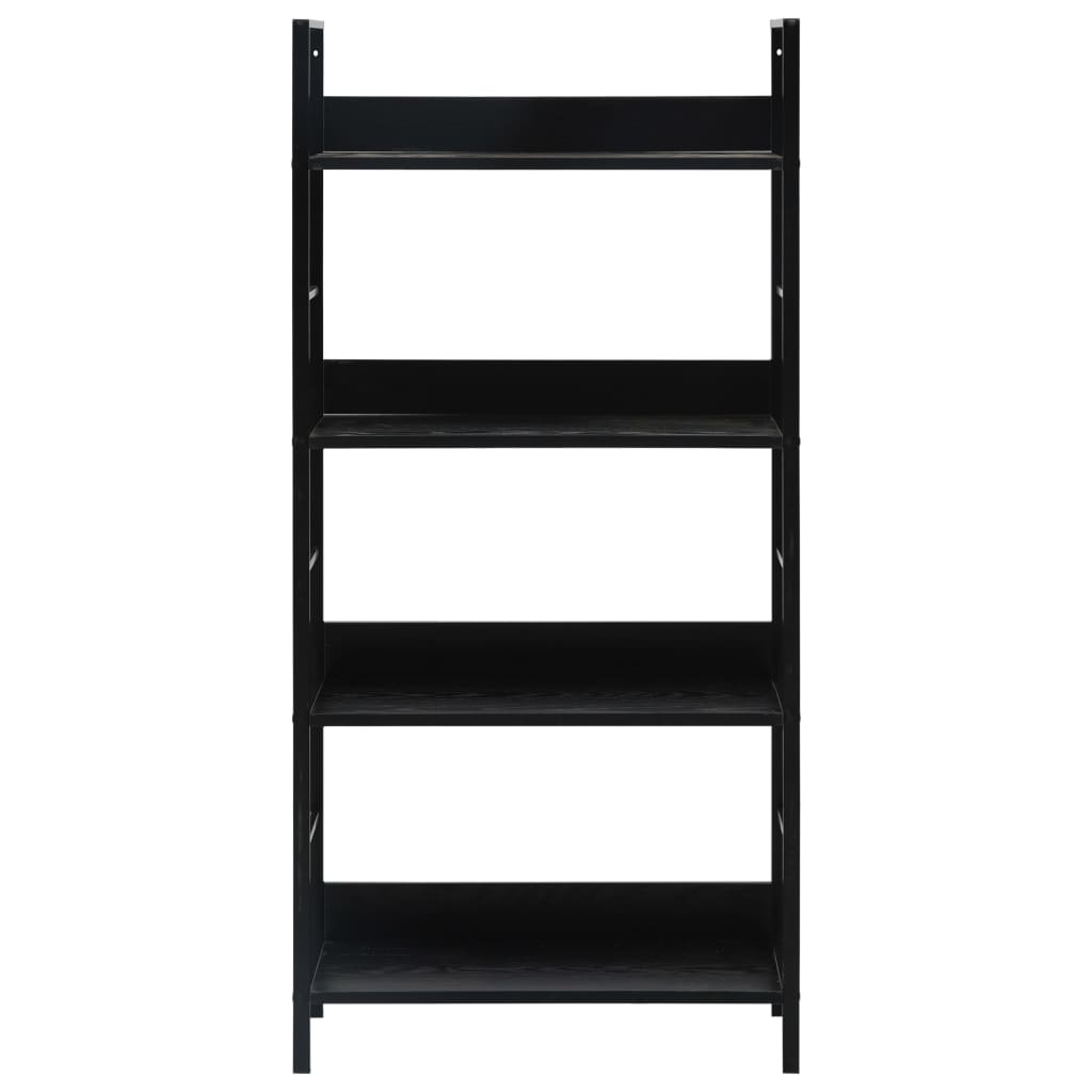 vidaXL Etajeră cărți 4 rafturi, negru, 60x27,6x124,5 cm lemn prelucrat